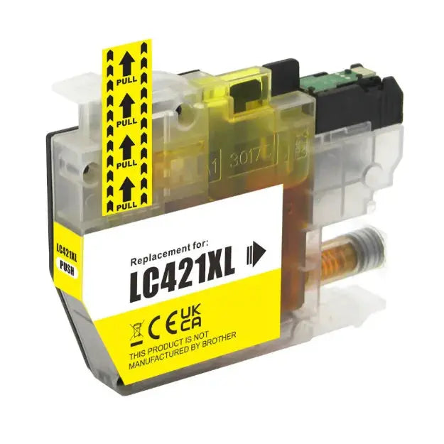 Brother LC-421XL (LC421) Yellow Compatible Printer Cartridge Brother