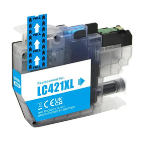 Brother LC-421XL (LC421) Cyan Compatible Printer Cartridge Brother